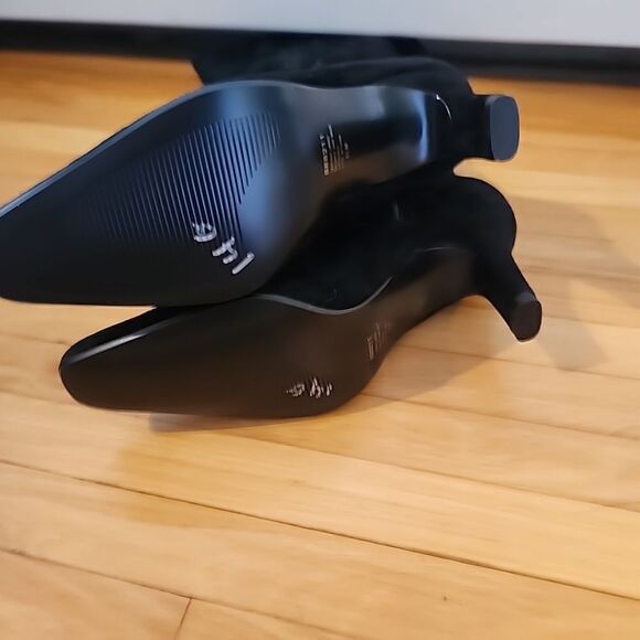 Diane Von Furstenberg Silk Assets Black Suede Beaded Sequin Boots Sz 6.5 NEW - Picture 7 of 7